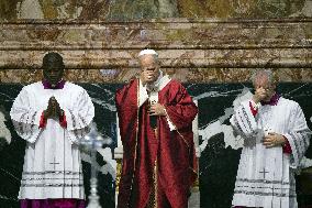 Pope Leo XIV Presides Over A Mass In Suffrage For The Late Pope Francis - Vatican