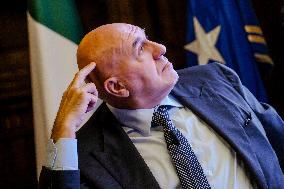 Italian Defense Minister Guido Crosetto At The Presentation Of The First Defense Calendar - Rome