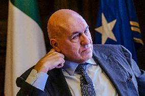 Italian Defense Minister Guido Crosetto At The Presentation Of The First Defense Calendar - Rome