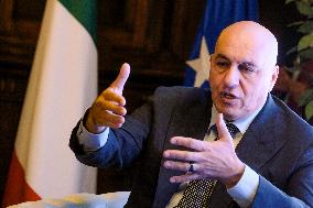 Italian Defense Minister Guido Crosetto At The Presentation Of The First Defense Calendar - Rome