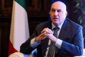 Italian Defense Minister Guido Crosetto At The Presentation Of The First Defense Calendar - Rome