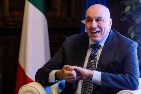 Italian Defense Minister Guido Crosetto At The Presentation Of The First Defense Calendar - Rome