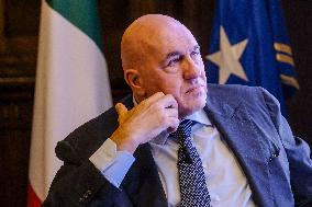 Italian Defense Minister Guido Crosetto At The Presentation Of The First Defense Calendar - Rome