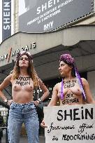 Protest Against Shein in Front of BHV Marais - Paris