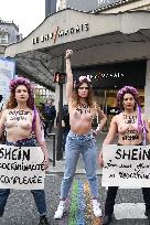 Protest Against Shein in Front of BHV Marais - Paris