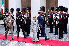 PM Giorgia Meloni Meets With Gabonese President Brice Clotaire Oligui Nguema - Rome