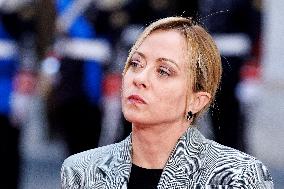 PM Giorgia Meloni Meets With Gabonese President Brice Clotaire Oligui Nguema - Rome