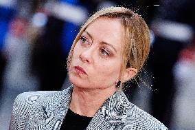 PM Giorgia Meloni Meets With Gabonese President Brice Clotaire Oligui Nguema - Rome