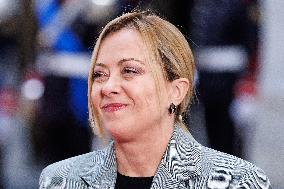 PM Giorgia Meloni Meets With Gabonese President Brice Clotaire Oligui Nguema - Rome