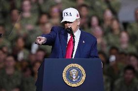 U.S. President Trump at Yokosuka base