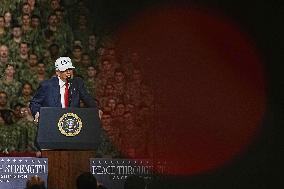 U.S. President Trump at Yokosuka base