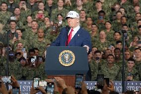 U.S. President Trump at Yokosuka base