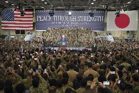 U.S. President Trump at Yokosuka base