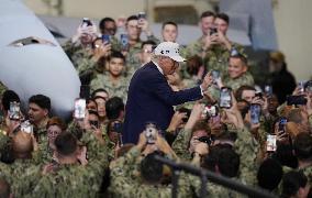 U.S. President Trump at Yokosuka base