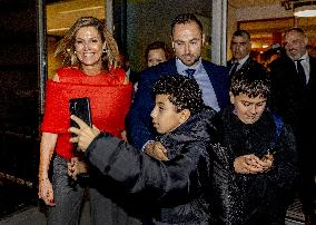 Queen Maxima And State Secretary Tielen At Mind Us Visit - Haarlem