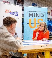 Queen Maxima And State Secretary Tielen At Mind Us Visit - Haarlem