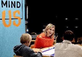 Queen Maxima And State Secretary Tielen At Mind Us Visit - Haarlem