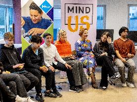 Queen Maxima And State Secretary Tielen At Mind Us Visit - Haarlem