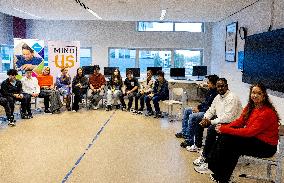 Queen Maxima And State Secretary Tielen At Mind Us Visit - Haarlem