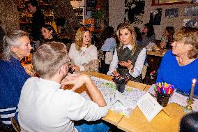 Queen Maxima At The Offline Club Visit - Amsterdam