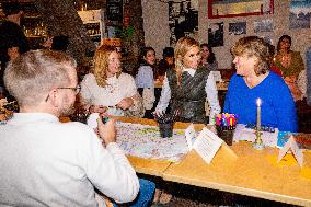 Queen Maxima At The Offline Club Visit - Amsterdam