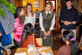 Queen Maxima At The Offline Club Visit - Amsterdam