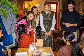 Queen Maxima At The Offline Club Visit - Amsterdam