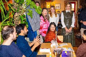 Queen Maxima At The Offline Club Visit - Amsterdam