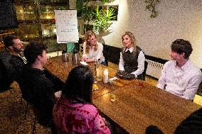 Queen Maxima At The Offline Club Visit - Amsterdam