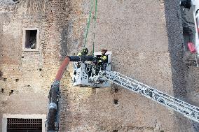 Worker Dies in Medieval Tower Collapse - Rome