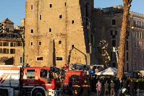 Worker Dies in Medieval Tower Collapse - Rome