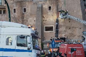 Worker Dies in Medieval Tower Collapse - Rome