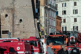 Worker Dies in Medieval Tower Collapse - Rome