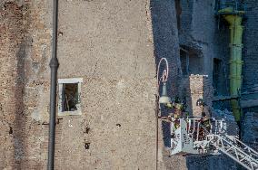 Worker Dies in Medieval Tower Collapse - Rome