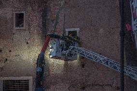 Worker Dies in Medieval Tower Collapse - Rome