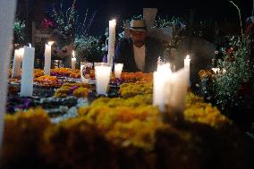 Visitors Attend Traditional Lighting Ceremony In San Andres Mixquic - Mexico City