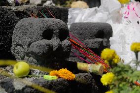 Visitors Attend Traditional Lighting Ceremony In San Andres Mixquic - Mexico City