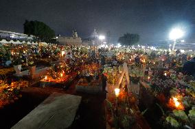 Visitors Attend Traditional Lighting Ceremony In San Andres Mixquic - Mexico City