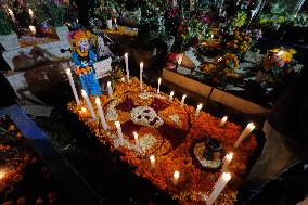 Visitors Attend Traditional Lighting Ceremony In San Andres Mixquic - Mexico City