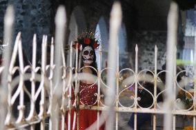 Visitors Attend Traditional Lighting Ceremony In San Andres Mixquic - Mexico City