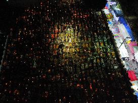 Visitors Attend Traditional Lighting Ceremony In San Andres Mixquic - Mexico City