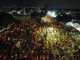 Visitors Attend Traditional Lighting Ceremony In San Andres Mixquic - Mexico City