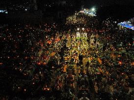 Visitors Attend Traditional Lighting Ceremony In San Andres Mixquic - Mexico City