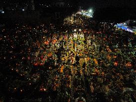 Visitors Attend Traditional Lighting Ceremony In San Andres Mixquic - Mexico City
