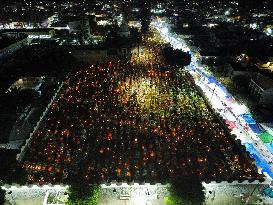 Visitors Attend Traditional Lighting Ceremony In San Andres Mixquic - Mexico City