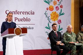 Mexican President Claudia Sheinbaum Holds Briefing Conference - Mexico