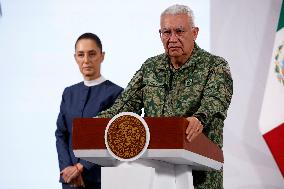 Mexican President Claudia Sheinbaum Holds Briefing Conference - Mexico
