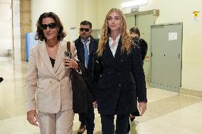 Chiara Ferragni Arrives at Her Trial for Fraud - Milan