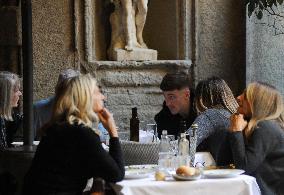 Alexis Saelemaekers Spotted In Milan With Family - Italy