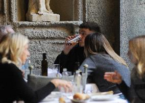Alexis Saelemaekers Spotted In Milan With Family - Italy